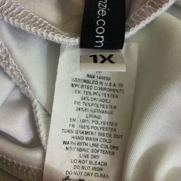 Onzie Womens White Journey Printed High-Rise Wide Waist Legging Pants Sz 1X NWT - Picture 9 of 10